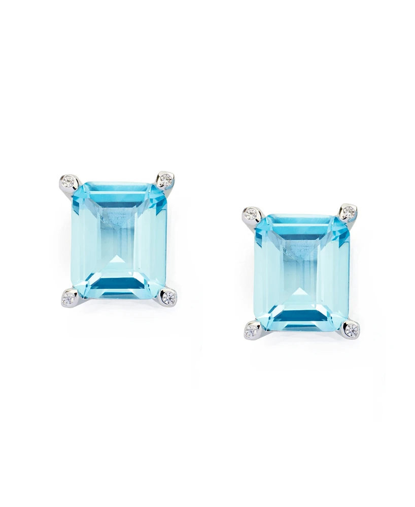 Kleinfeld Cubic Zirconia Emerald Cut Stud Earrings