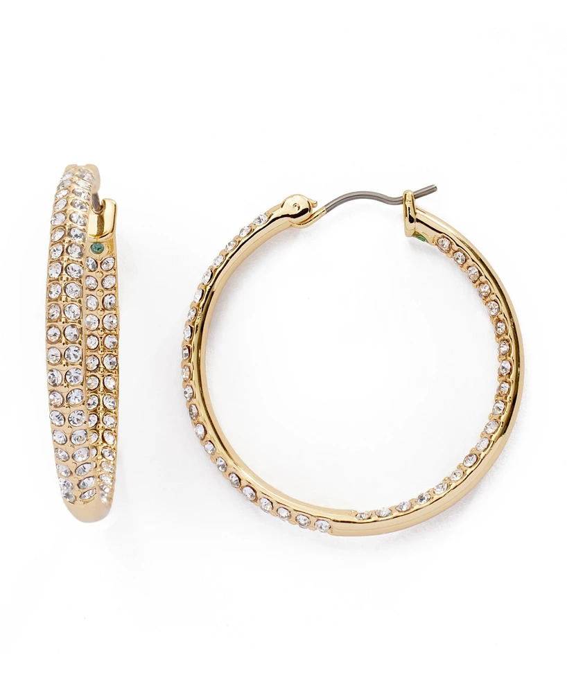 Kleinfeld Faux Stone Pave Hoop Earrings