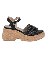 Gc Shoes Women's Lucy Woven Cork Platform Wedge Sandals