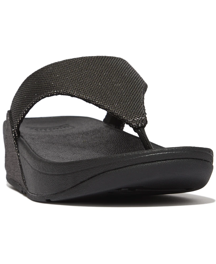 FitFlop Women's Lulu Glitz-Canvas Toe-Post Sandals