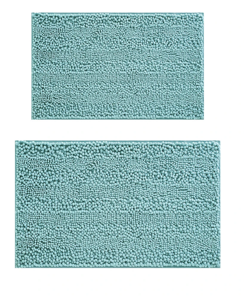 Laura Ashley Astor Chenille 2-Pc. Bath Mat Set