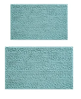 Laura Ashley Astor Chenille 2-Pc. Bath Mat Set