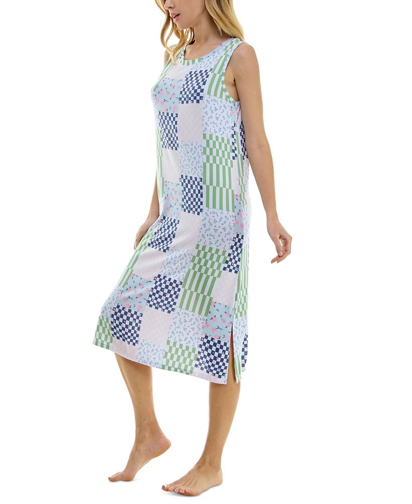 Roudelain Women's Printed Sleeveless Nightgown