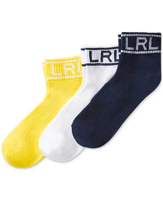 Lauren Ralph Lauren Women's 3-Pk. Lrl Quarter Ankle Socks