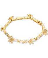 kate spade new york Gold-Tone Fleurette Tennis Bracelet