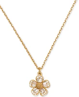 Kate Spade New York Cubic Zirconia Fleurette Pendant Necklace, 16" + 3" extender