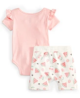 Disney Baby Minnie Mouse Watermelon Bodysuit & Shorts, 2 Piece Set