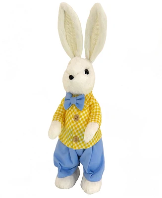 National Tree Company 14" Bunny in Yellow and Blue Outfit