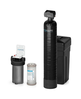 Aquasure Harmony Series | 32,000 Grains Water Softener with 10" Sediment/Carbon/Zinc Triple Purpose Whole House Water Filter