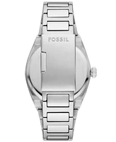 Fossil Men's Everett Three-Hand Date Stainless Steel Watch 42mm - Silver