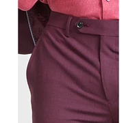 Bar Iii Men's Skinny-Fit Burgundy Wool Blend Suit Pants, Created for Macy's