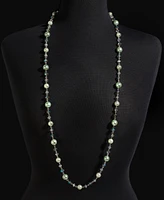 Charter Club Silver-Tone Color Bead & Imitation Pearl Strand Necklace, 40" + 2" extender, Created for Macy's