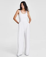 Bar Iii Women's Sleeveless Seamed-Bodice Jumpsuit, Created for Macy's