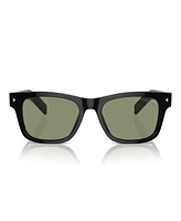 Prada Iconic Plaque Rectangular Men's Sunglasses