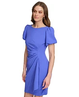 Dkny Women's Boat Neck Puff-Sleeve Sheath Dress