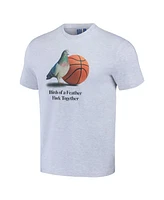 Men's Nba x Staple Heather Gray All Teams Birds of a Feather T-shirt