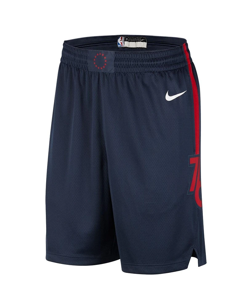 Men's Nike Navy Philadelphia 76ers 2023/24 City Edition Swingman Shorts