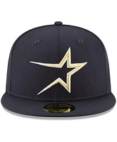 Men's New Era Navy Houston Astros Cooperstown Collection Wool 59FIFTY Fitted Hat