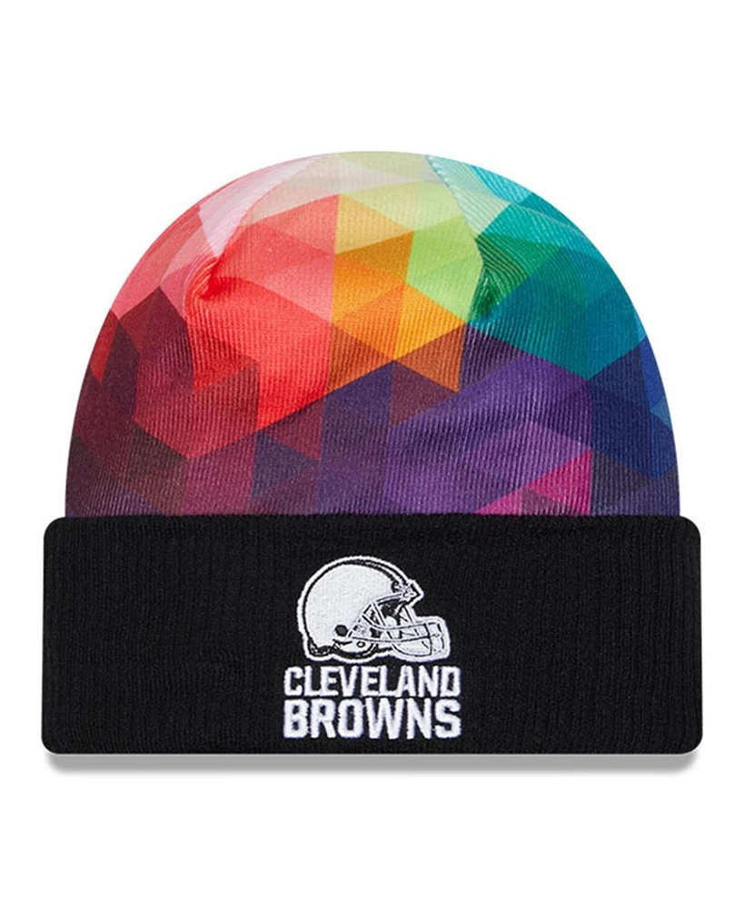 Men's New Era Black Cleveland Browns 2023 Nfl Crucial Catch Cuffed Knit Hat