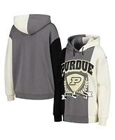 Women's Gameday Couture Black Purdue Boilermakers Hall of Fame Colorblock Pullover Hoodie