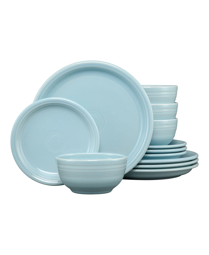 Fiesta Sky 12-Pc Bistro Dinnerware Set, Service for 4