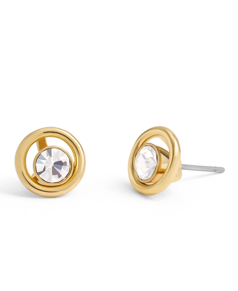 Coach Faux Stone Convertible Halo Stud Earrings