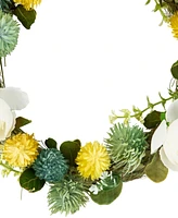 Northlight 9" Thistle Hanging Spring Wreath