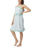 C. Wonder Women's Printed Ruffle Babydoll Nightgown