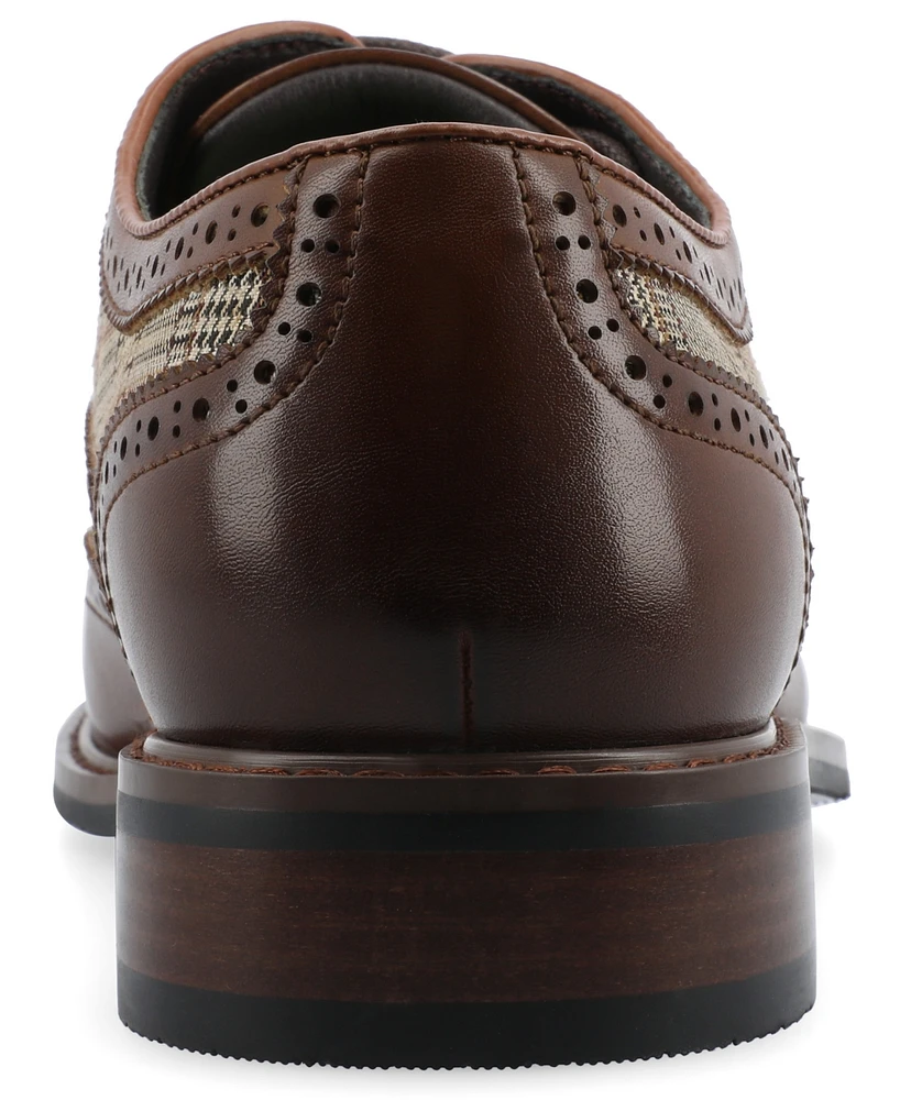 Vance Co. Men's Jerome Tru Comfort Foam Wingtip Lace-Up Oxford Shoes
