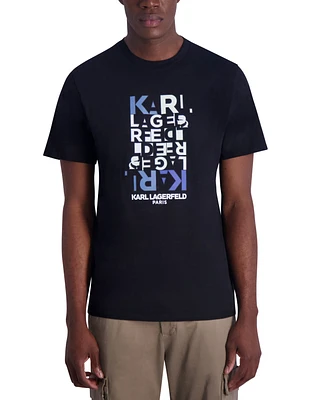 Karl Lagerfeld Paris Men's Broken Letters Logo T-Shirt