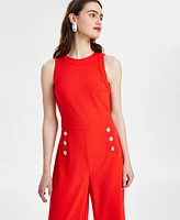 Karl Lagerfeld Paris Women's Cropped Wide-Leg Jumpsuit