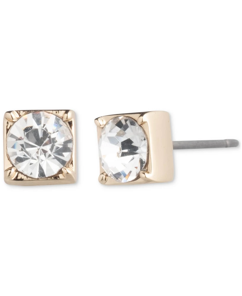 Lauren Ralph Lauren Gold-Tone Crystal Stud Earrings