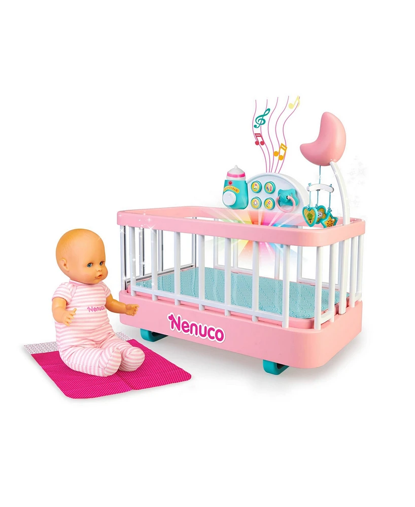 Nenuco Good Sleep Cradle with Baby Doll, Crib, and Accessories