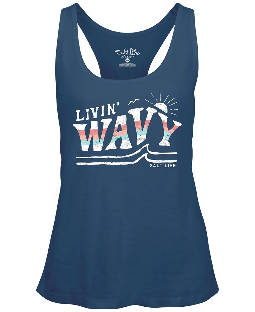 Salt Life Women's In The Curl Cotton Racerback Tank Top