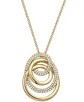 Effy Diamond Multi Swirl 18" Pendant Necklace (3/8 ct. t.w.) in 14k Gold