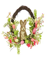 National Tree Company 16" Bunny with Easter Eggs Wreath