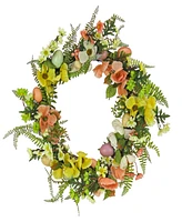 National Tree Company 22" Ferns and Flowers Easter Wreath