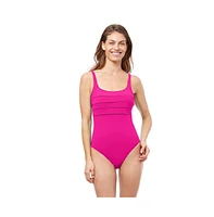 Profile by Gottex Women's Phoebe round neck one piece swimsuit