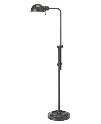 Dainolite 40" Metal Fedora Adjustable Arm and Shade Floor Lamp