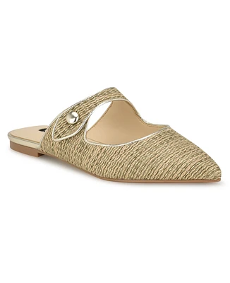 Nine West Women's Barbra Pointy Toe Slip-On Flat Mules