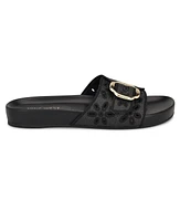 Nine West Women's Giulia Slip-On Round Toe Flat Casual Sandals