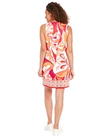 London Times Petite Printed Sleeveless Shift Dress