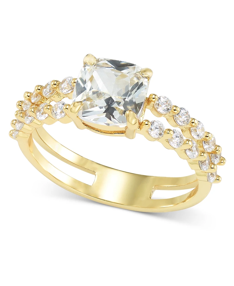 Charter Club Gold-Tone Cubic Zirconia Double Band Ring, Created for Macy's