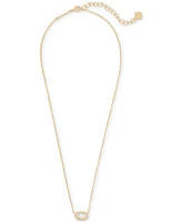 Kendra Scott 14k Gold-Plated Cubic Zirconia & Mother-of-Pearl Pendant Necklace, 15" + 2" extender