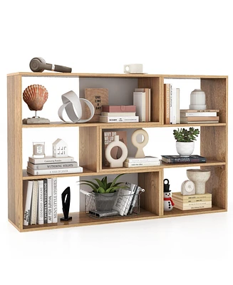 2-Piece Separable Bookshelf Floor Standing Corner Display Storage