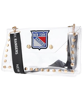 Men's and Women's Cuce New York Rangers Crystal Clear Envelope Crossbody Bag