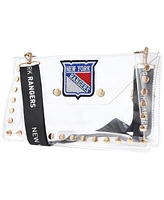 Men's and Women's Cuce New York Rangers Crystal Clear Envelope Crossbody Bag