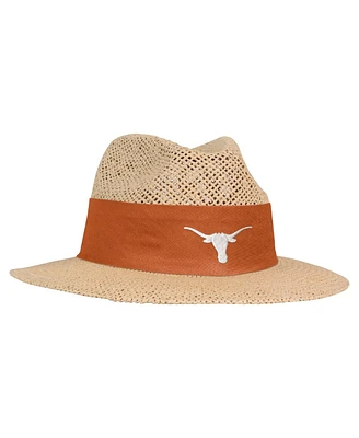 Men's Ahead Tan Texas Longhorns Wellington Gambler Straw Hat