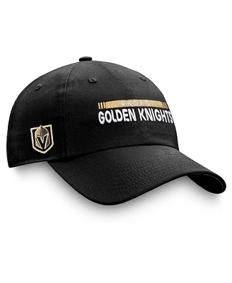 Men's Fanatics Black Vegas Golden Knights Authentic Pro Rink Adjustable Hat