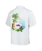 Men's Tommy Bahama White Lsu Tigers Castaway Game Camp Button-Up Shirt